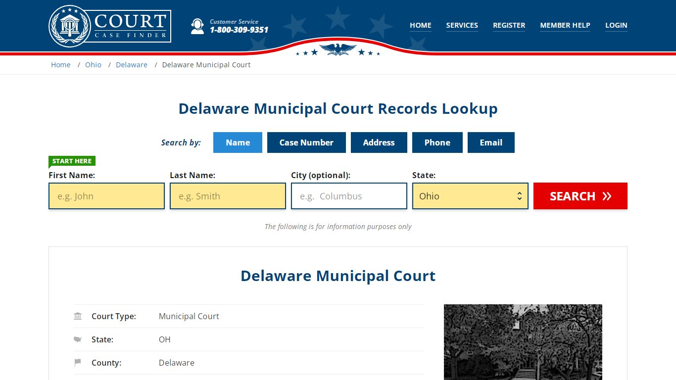 Delaware Municipal Court Records Lookup - CourtCaseFinder.com