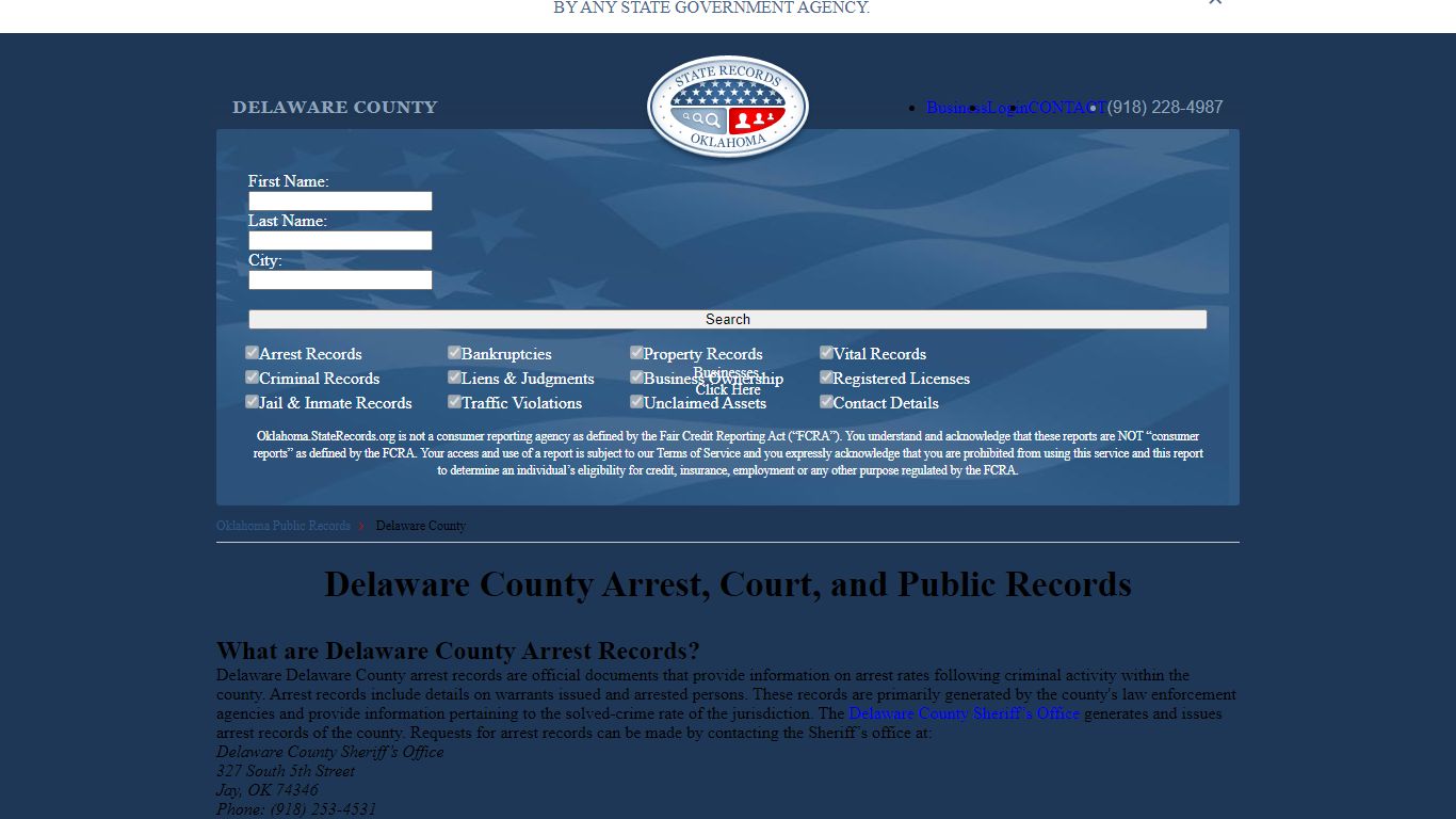 Delaware County Arrest, Court, and Public Records